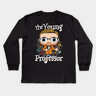 Young Professor Orange Kids Long Sleeve T-Shirt